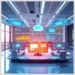A modern command center with screens and cloud icons displaying analytics for cloud audit simulators aws azure scenarios