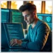 Developer at a laptop reviewing code and security screens illustrating how audit secure wordpress clickjacking protection.