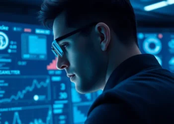 Professional studying multiple on-screen analytics and charts to illustrate how monitor audit wordpress user login history.