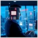 Analyst reviewing holographic dashboards with lock icons and charts for pci dss audit commerce security essentials.