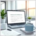 Laptop on a bright desk displaying a step step guide audit wordpress site gdpr compliance checklist with coffee, notebook and pen nearby.